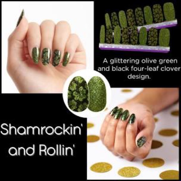 5/$50 Color Street Shamrockin’ and Rollin’ Nail Strips St. Patrick’s Day Clover - Picture 1 of 9